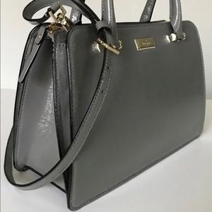 Kate Spade bixby place grey patent leather purse